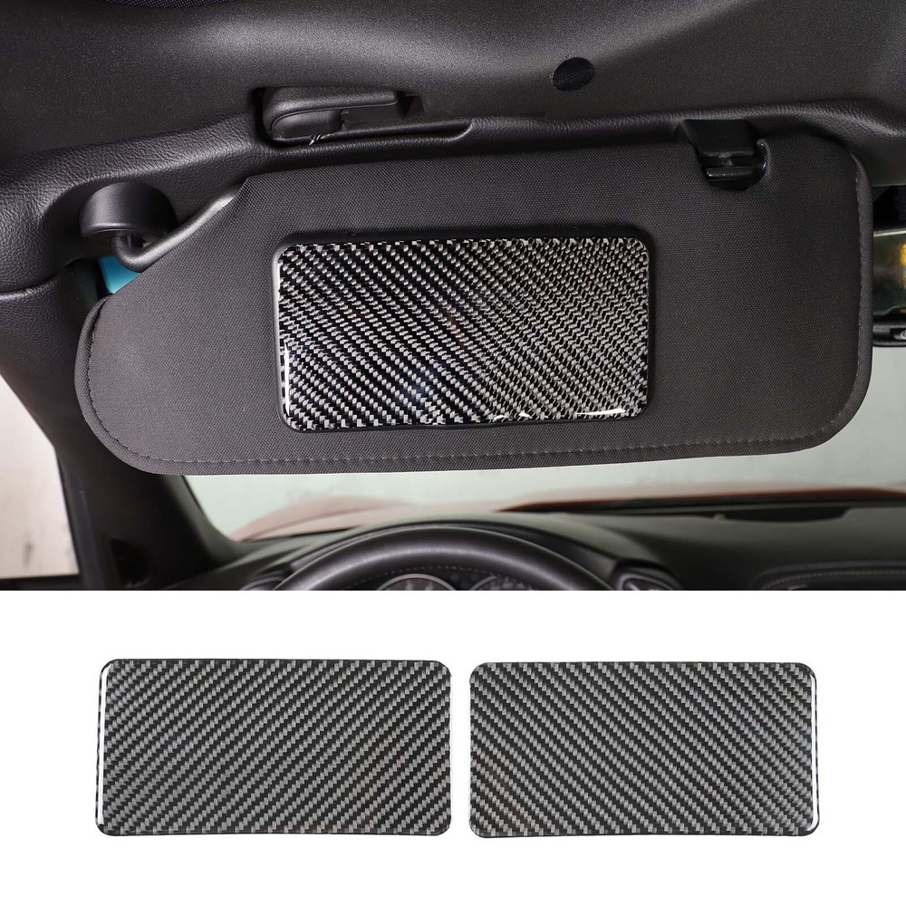 Carbon Fiber Car Roof Sunvisor Panel Mirror Trim Kit For Corvette C6 Z06 2005-13