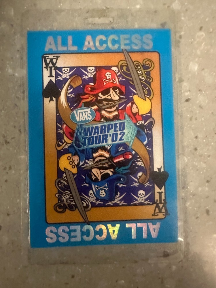the 2002 vans warp tour all access pass