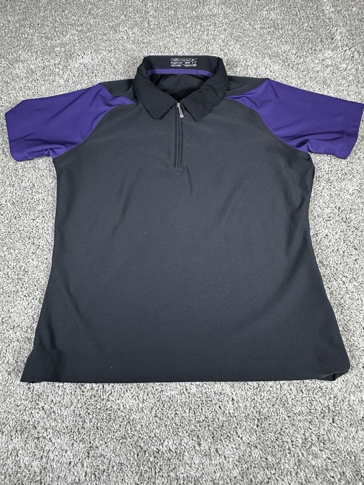 Women's Nike Golf Purple-Pink Size Medium Dri-fit Short Sleeve Polo