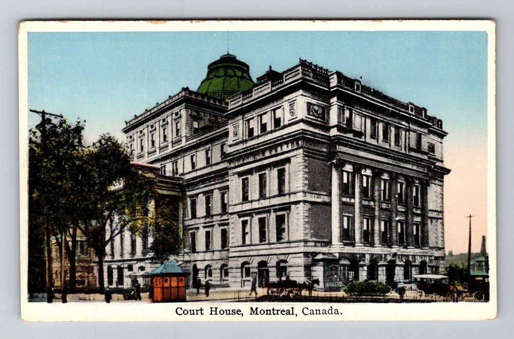 Canada- Montreal Court House Building Souvenir Old Postal View Vintage Postcard