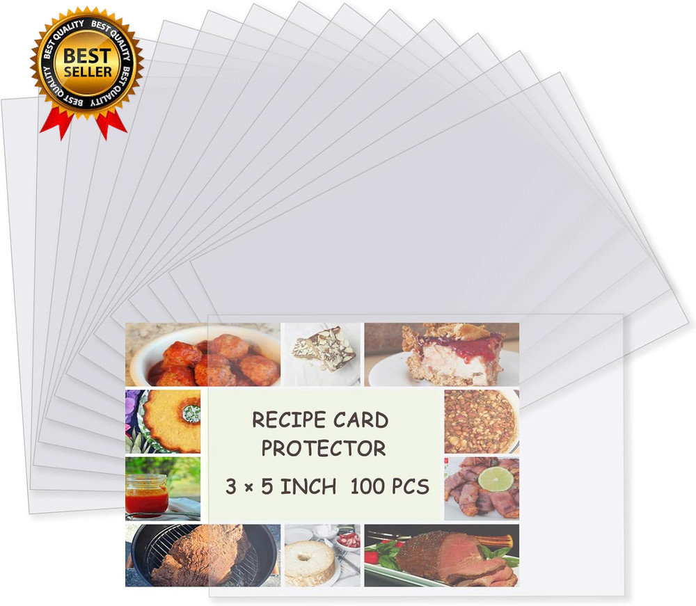 Recipe Card Protectors, Recipe Card Covers Index Card Sleeves Protect Recipes Ki