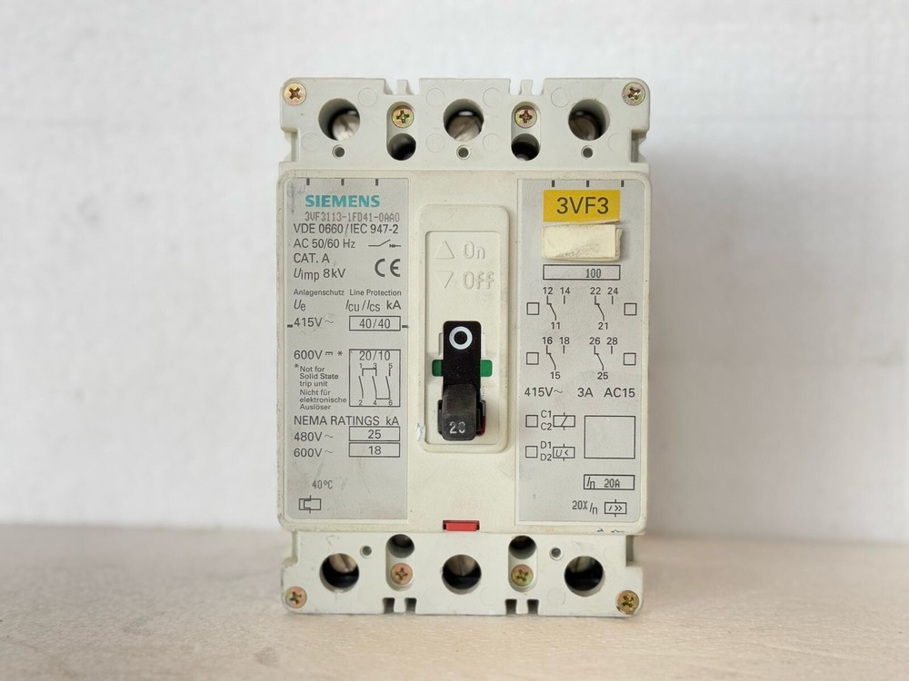 Siemens Circuit Breaker 3 Pole 3VF3 3VF3113-1FD41-0AA0