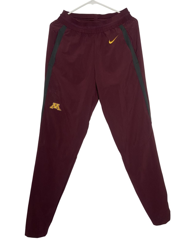 Nike Minnesota Gophers Dri-Fit Maroon/Gray Athletic Pants Small