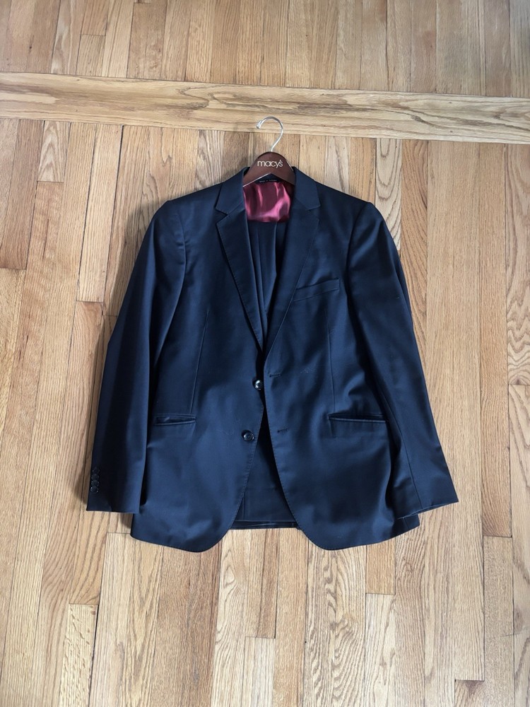 Sarar Men's Black 2 Piece Suit Size 40R Jacket 32/32 Pants