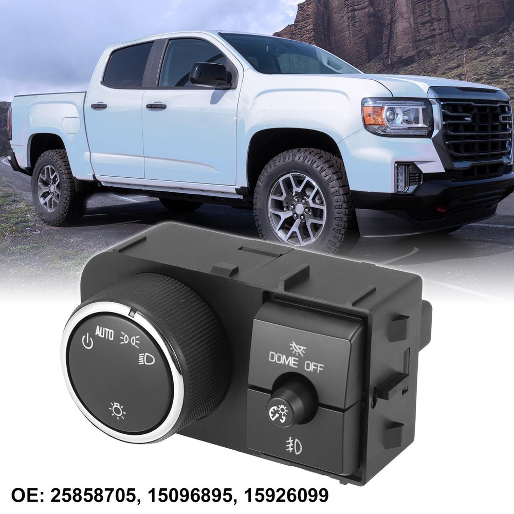 Cadillac GMC Headlight Fog Light Dome Lamp Switch Black 25858705