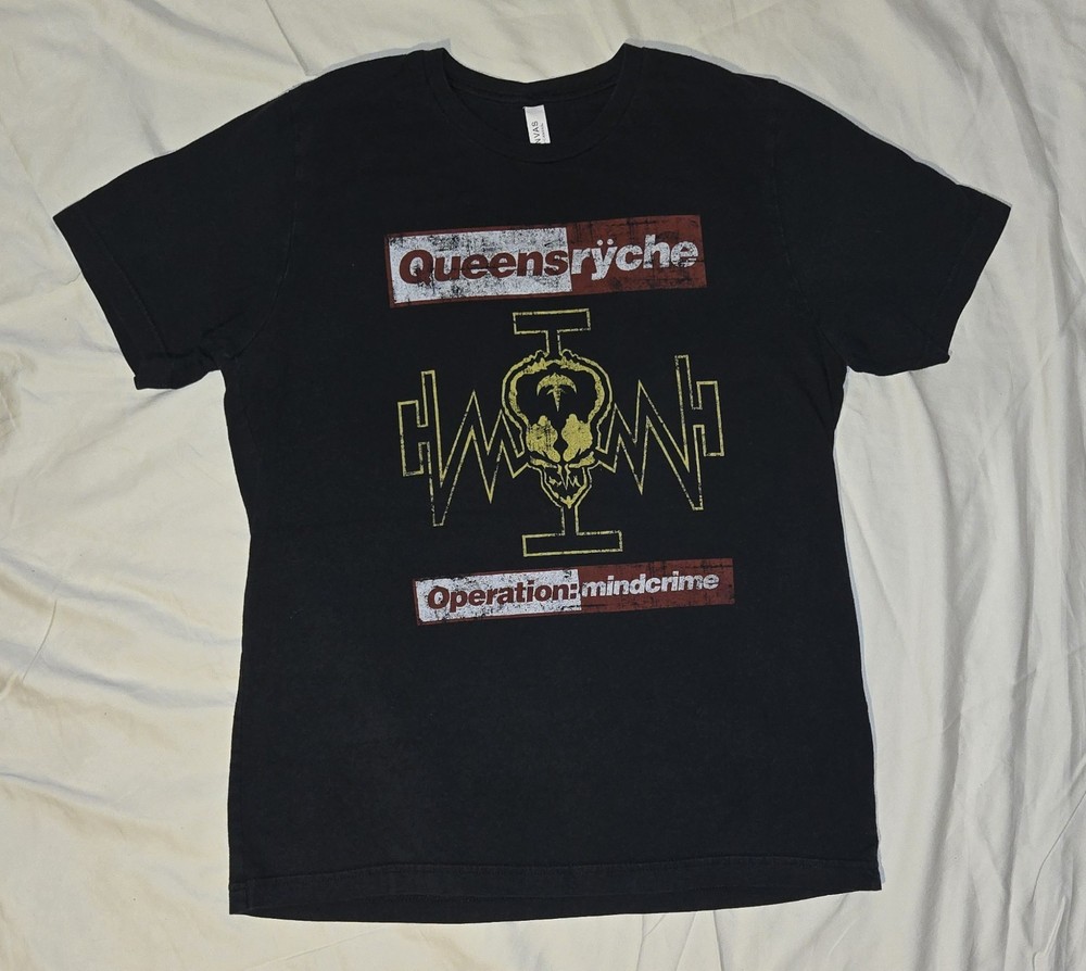 Black Queensryche Operation:mindcrime Band T-shirt. Black Size Large Tee.
