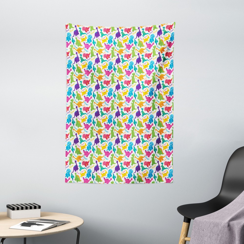 Colorful Tapestry Wild Dinosaur Cartoon Print Wall Hanging Decor