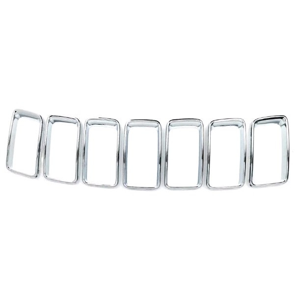 For 2014-2016 Jeep Grand Cherokee Front Grille Trim Ring Insert Cover Chrome 7pc