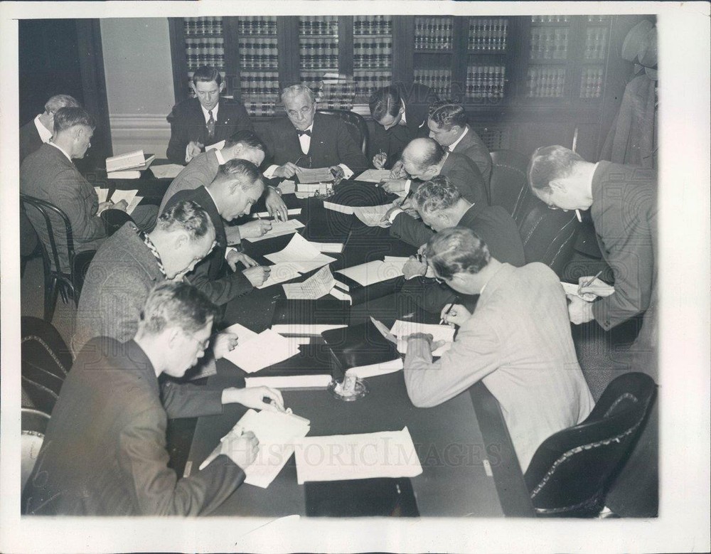1933 Press Photo DC Senator George Norris NE Senate Judiciary Committee