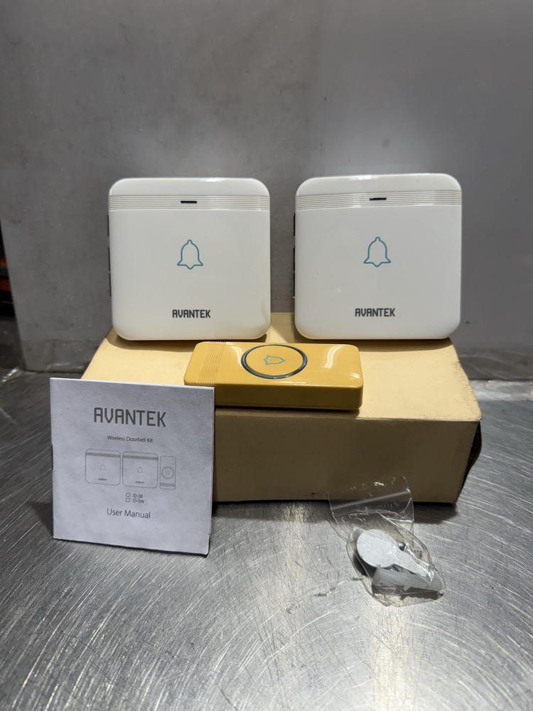 Wireless Doorbell, ADVANTEK D-3W Waterproof Door 2 Receivers - Mint Condition