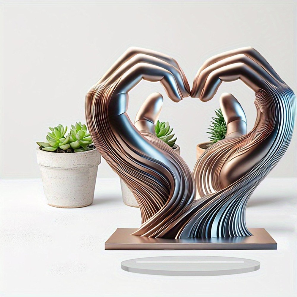 Hand Gesture Figurine Love Finger Statue Abstract Hand Sculpture for Bar