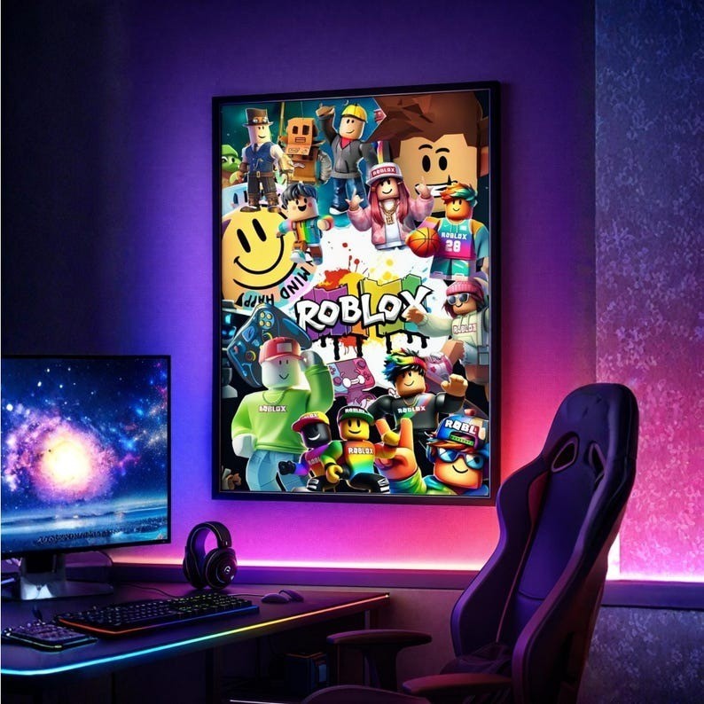 Roblox Poster, For Kids, Room Gaming Wall Art