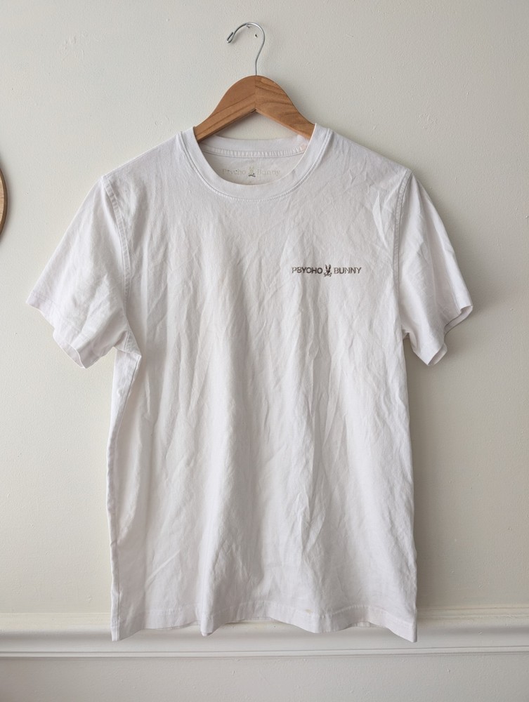 Psycho Bunny Tee Shirt Men’s Size 6 White Medium Large Classic Logo