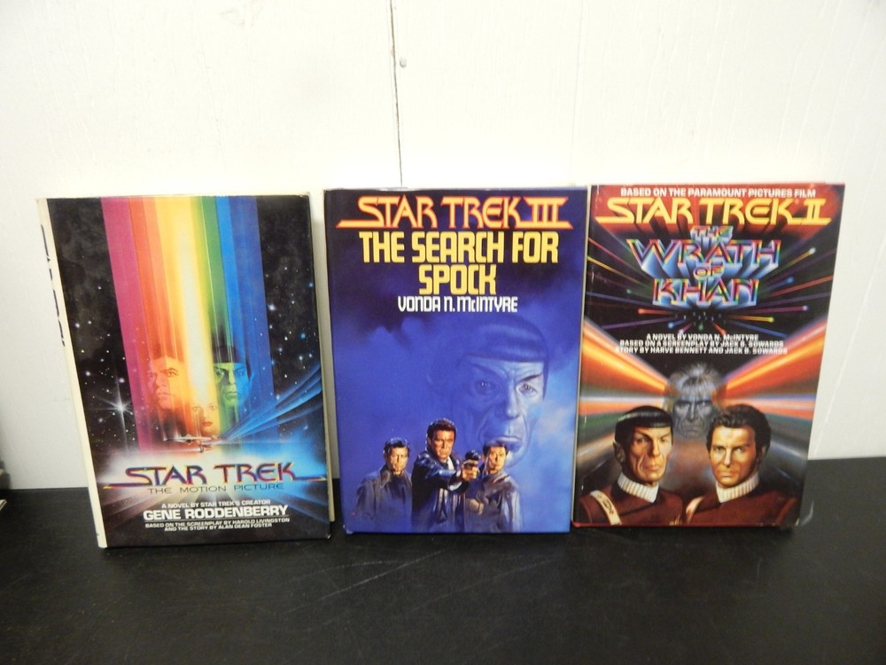 Vintage 1980s Star Trek Book Club Edition Hardcover Books Book Lot