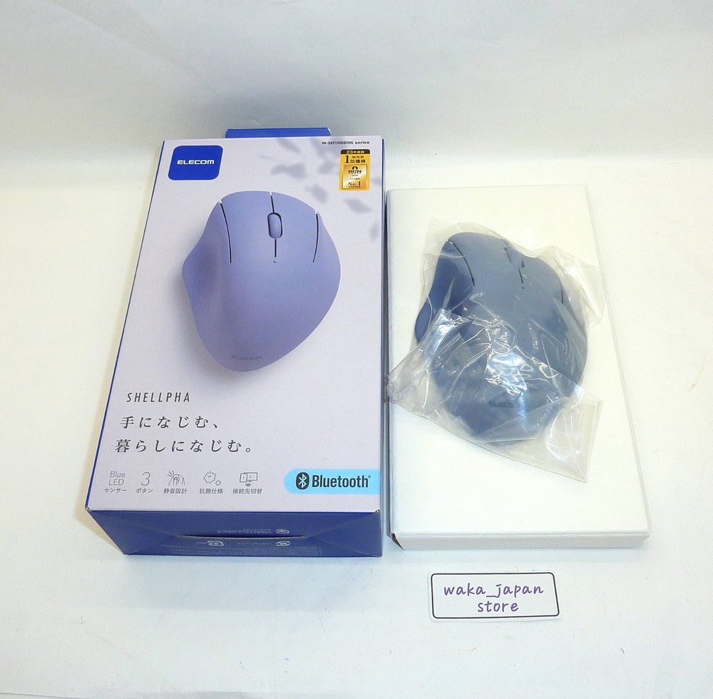ELECOM Bluetooth Silent Wireless Mouse SHELLPHA Navy Blue M-SH10BBSKNV