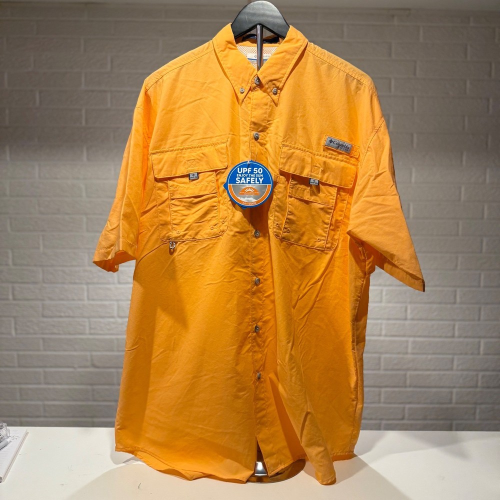 Columbia Bahama II PFG Shirt Mens Short Sleeve Button Up Fishing UPF 50