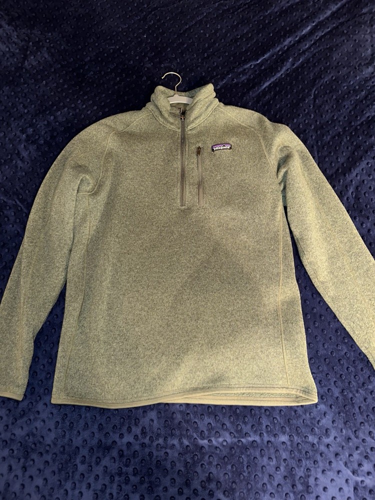 Patagonia Better Sweater 1/4 Zip Green Size Mens M Pullover Jumper KE9