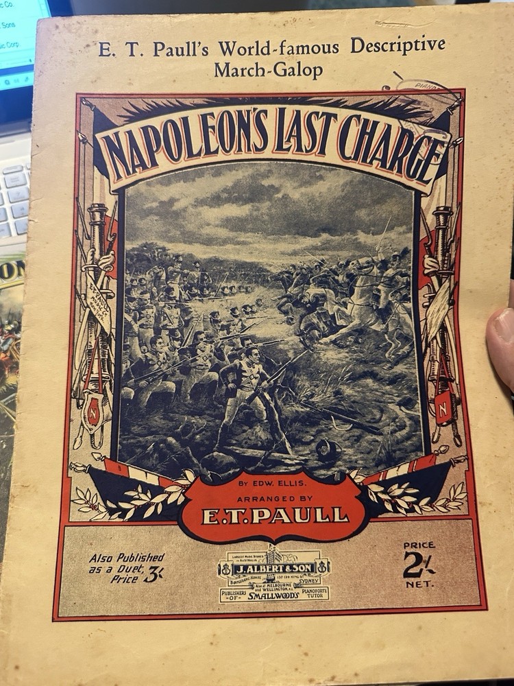 E.T. Paull 9x12 2-pack NAPOLEON’S LAST CHARGE US-Australia sheet music
