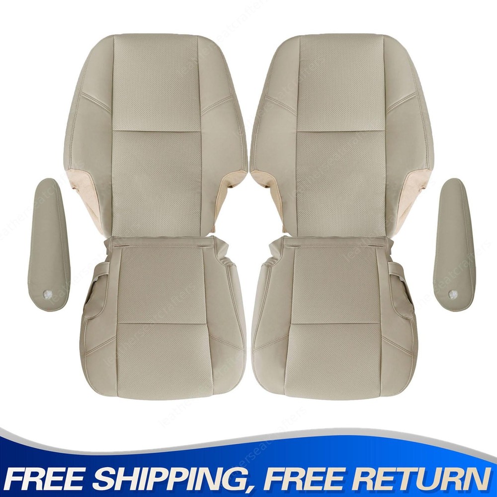 6 x For 2007 2008 Cadillac Escalade 2nd Row Bottom & Top Perforated Seat Cover