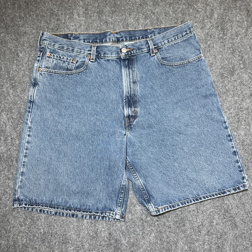 Y2K Levi's 550 Relaxed Fit Denim Jean Shorts Mens Sz 40 Blue 9