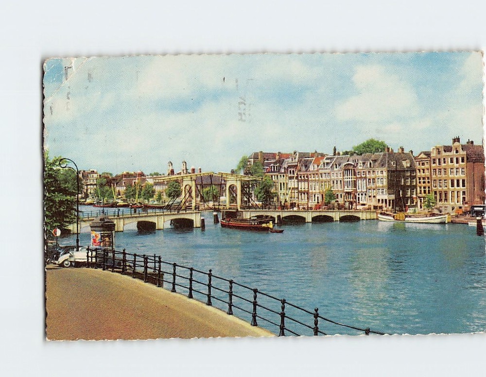 Postcard Amstel met Magere Brug, Amsterdam, Netherlands
