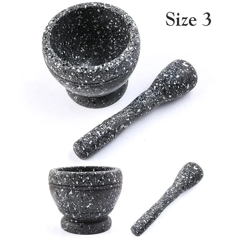 Resin Mortar and Pestle Set Garlic Herb Spice Grinder Kitchen Tool