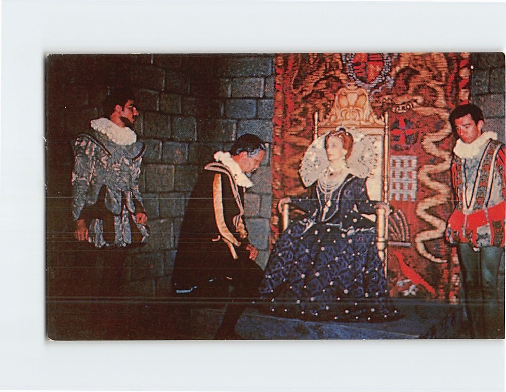 Postcard Sir Walter Raleigh & Queen Elizabeth Roanoke Island North Carolina USA
