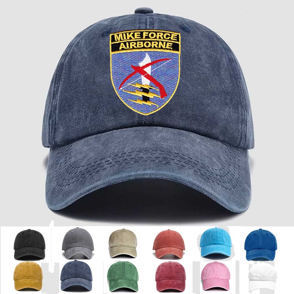 Custom Embroidered Hat Airborne Mobile Strike Force, Veteran Cap, Trucker Hat