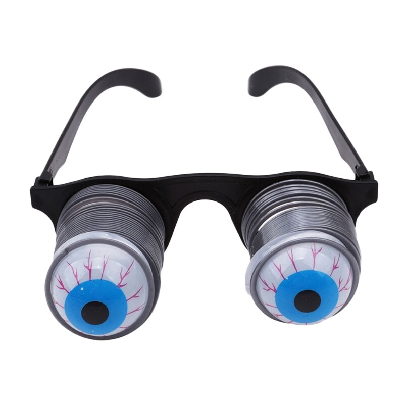 Drooping Eyeball Spring Glasses Prank Horror Halloween Costume Kids Adults