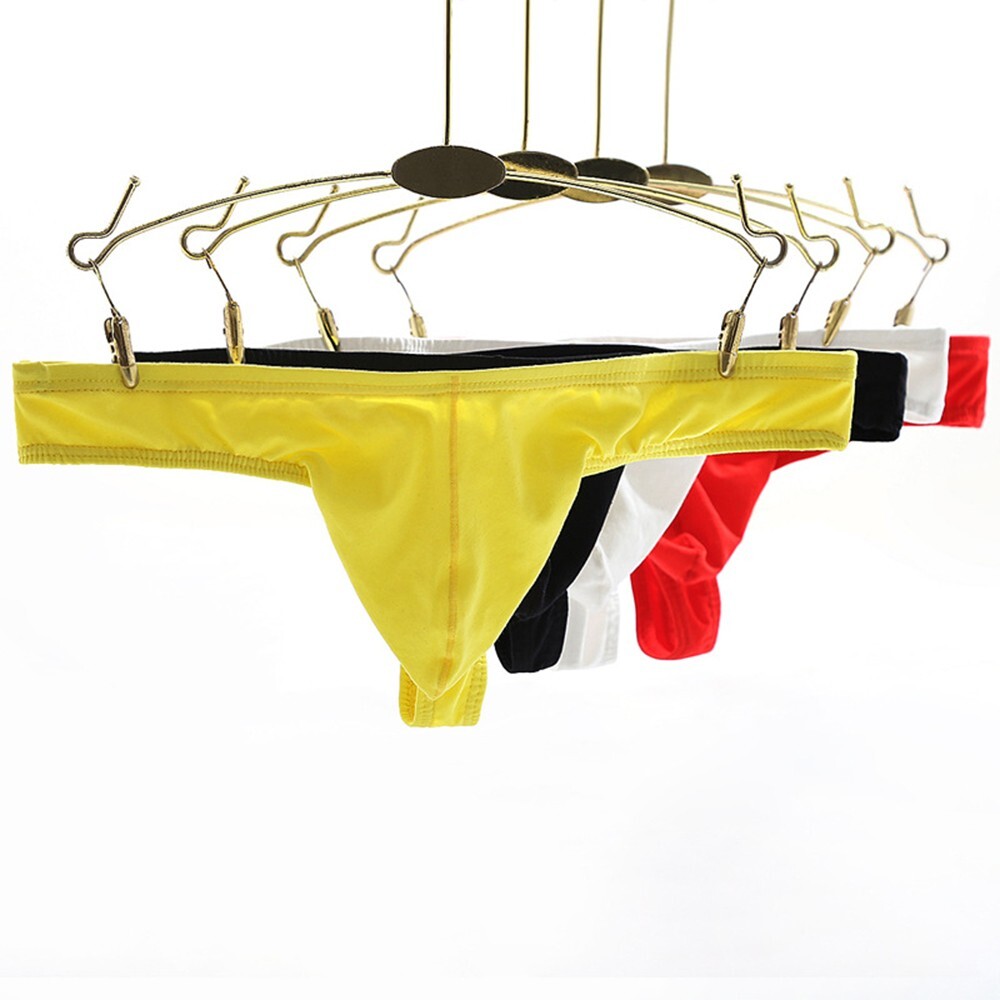 Mens Soft Underwear Sexy G-String Pouch Thongs Boxer Briefs Lingerie Underpants
