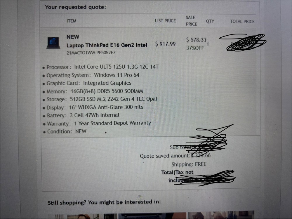 Lenovo ThinkPad E16 Gen 2 16