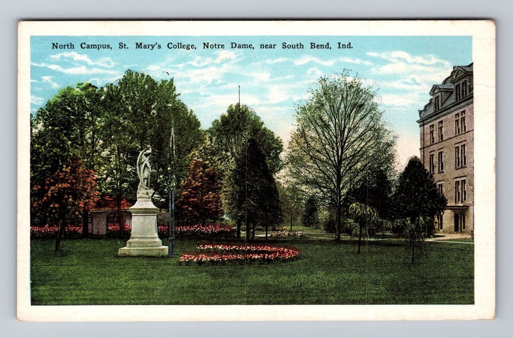 Indiana IN South Bend North Campus St Mary's College Vintage Postcard