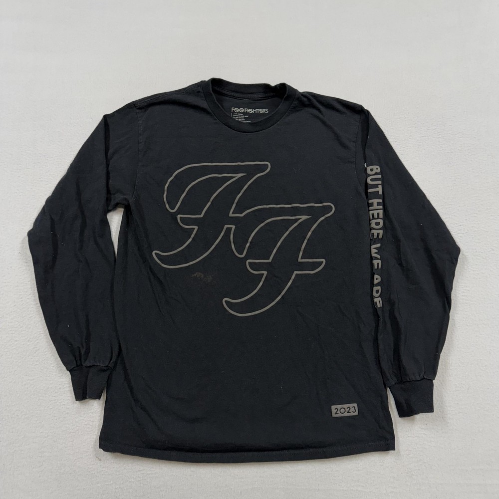Foo Fighters Shirt Mens Medium Black Long Sleeve But Here We Are Tour 2023
