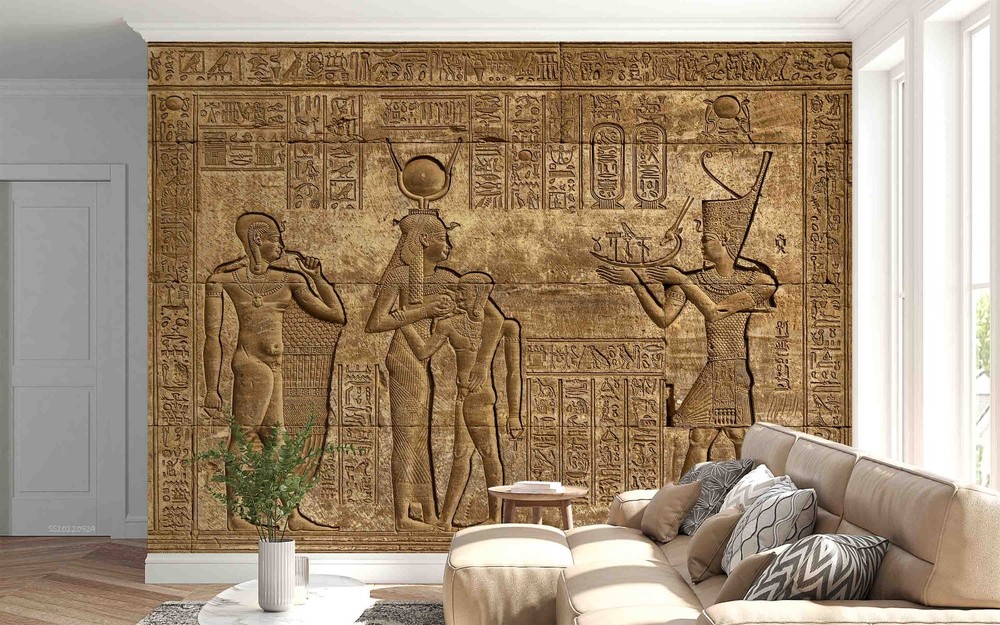 3D Ancient Egypt Relief Wall Murals Wallpaper Murals Wall Sticker