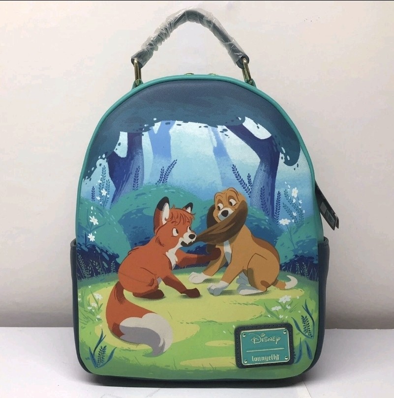 Loungefly Disney The Fox and the Hound Playtime Mini Backpack NEW NWT