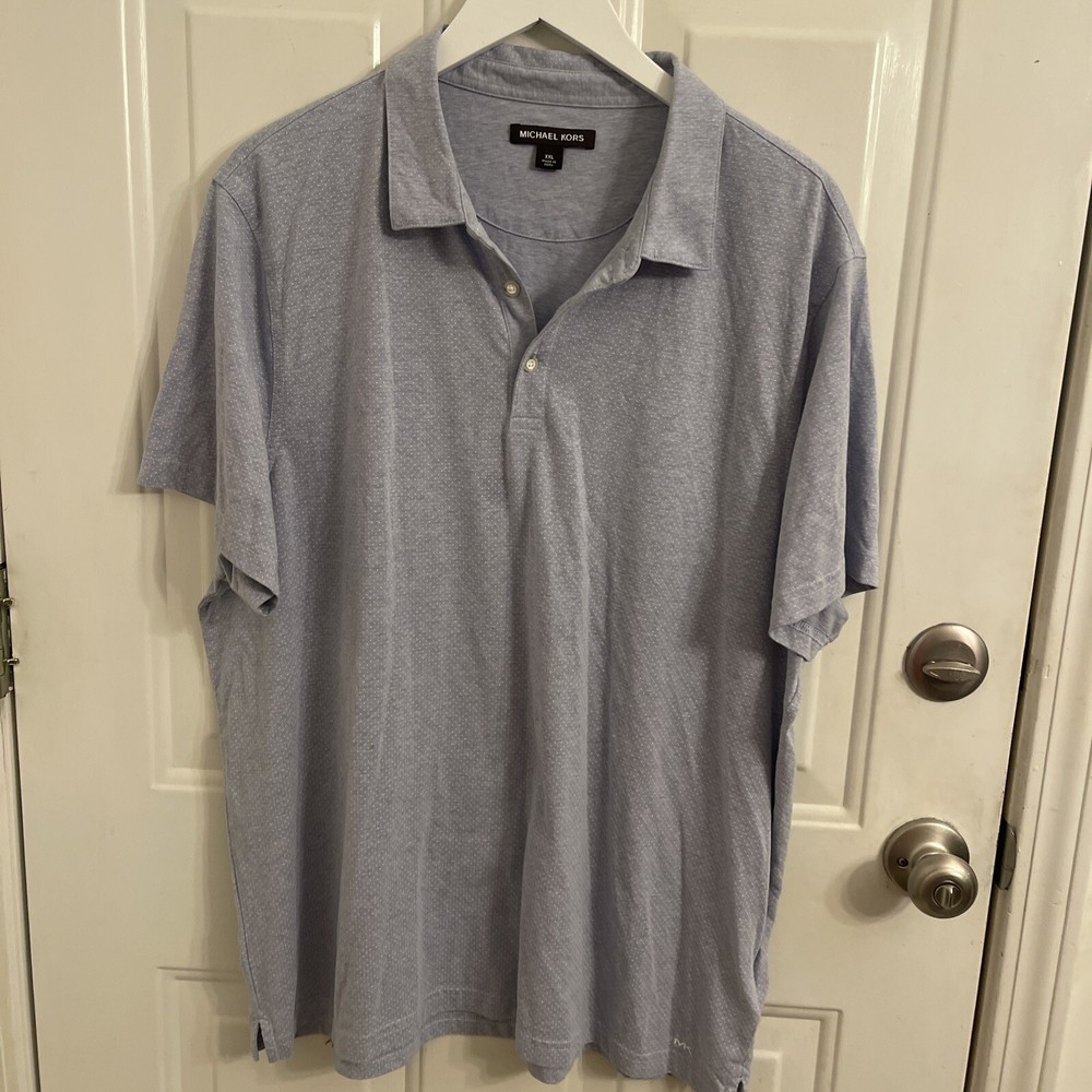 MICHAEL KORS Men’s LIGHT Blue  POLO SHIRT SIZE XXL