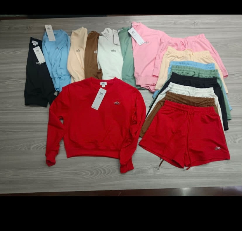 women clothes 2 piece set ALO short sets available in different sizes and colors
