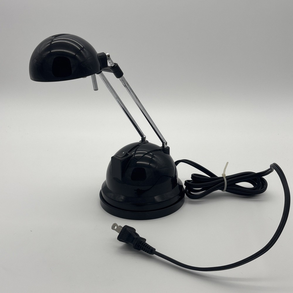 IKEA Espressivo 77 Telescoping Desk Lamp Vintage Glossy Black 1990s Halogen Vtg