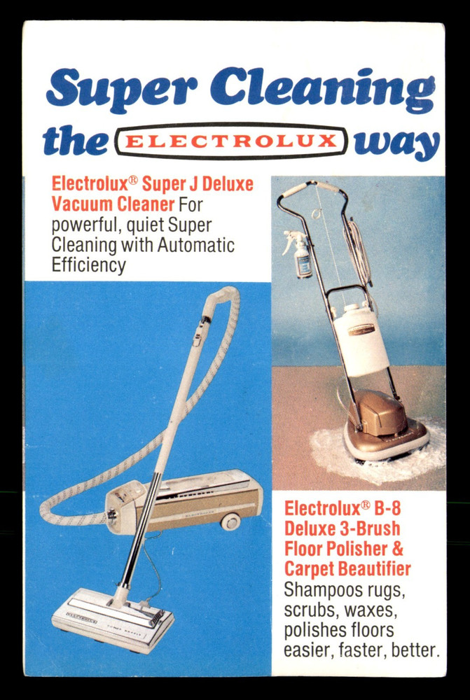 Super Cleaning The Electrolux Way Vacuum Cleaner Advertisement Unp Postcard