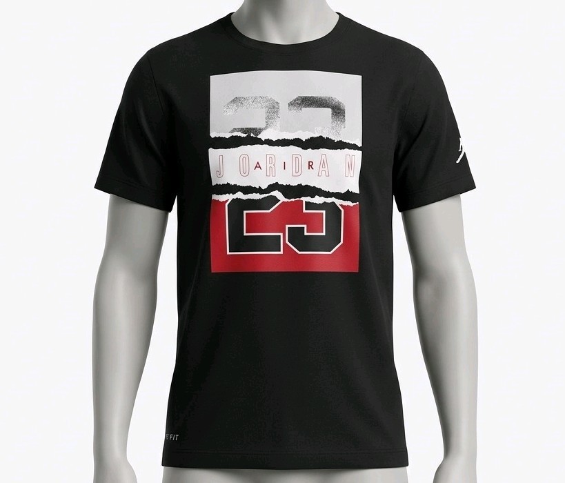 Nike Jordan 23 Boys T-Shirt (10-12) Dri-Fit Short Sleeve Graphic Tee(260402-03)