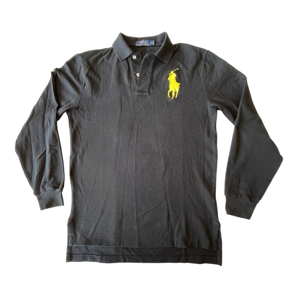 Polo Ralph Lauren Shirt Mens Small Long Sleeve Big Pony Yellow Classic