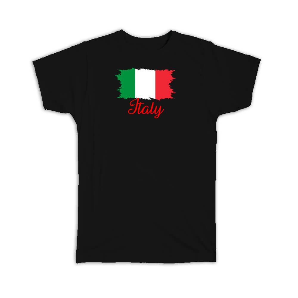 Gift T-Shirt : Italy Flag Modern Country Expat Italian