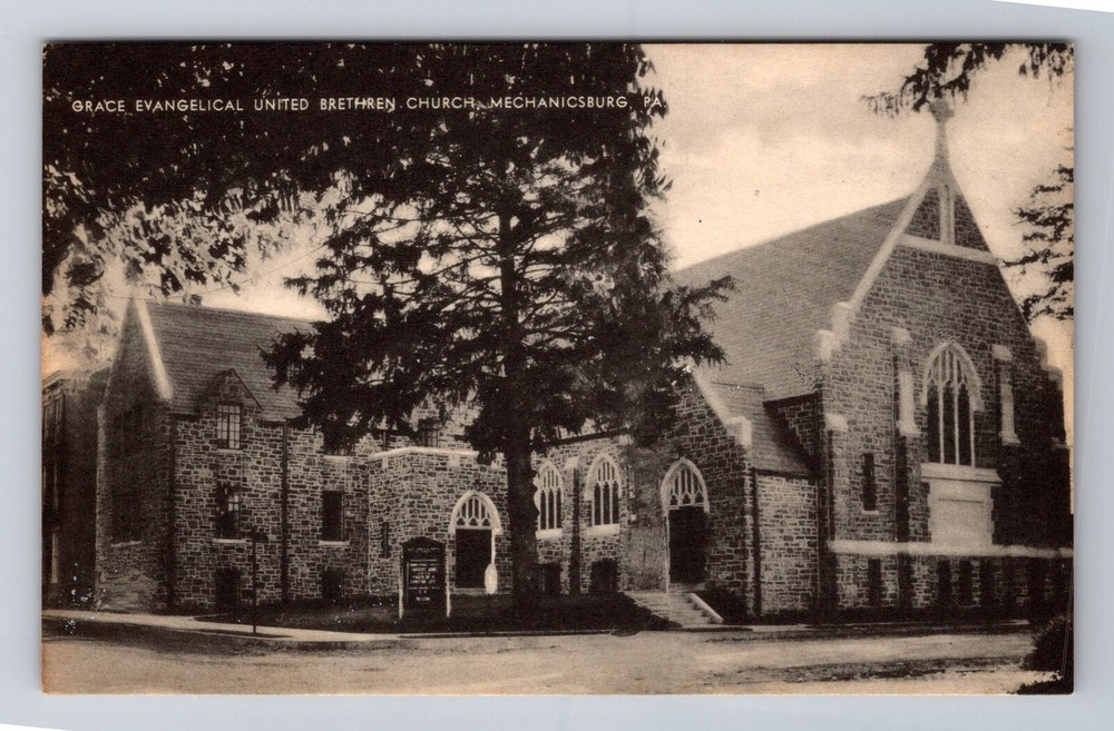 Mechanicsburg PA-Pennsylvania, Grace Evangelical United Church, Vintage Postcard