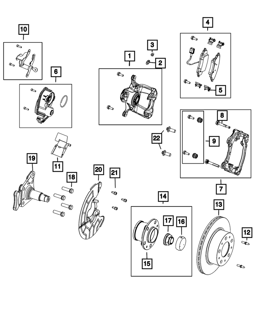 Genuine Mopar Disc Brake Caliper Assembly Right 68591376AA
