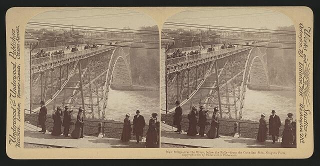 New bridge river, below falls - Canadian side, Niagara Falls historic photo