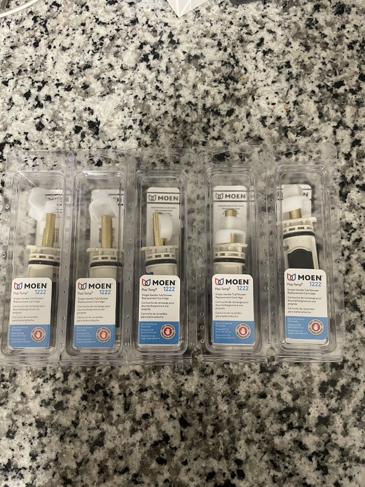 5 New Moen 1222 Single Handle Tub Shower Cartridges - OEM Replacement