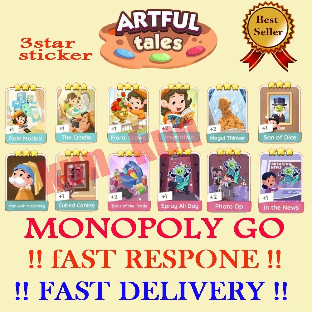 ALL_NEW ALBUM _Monopoly_ Go_ 3 Star Sticker  ⚡️⚡️ fast delivery⚡️⚡️