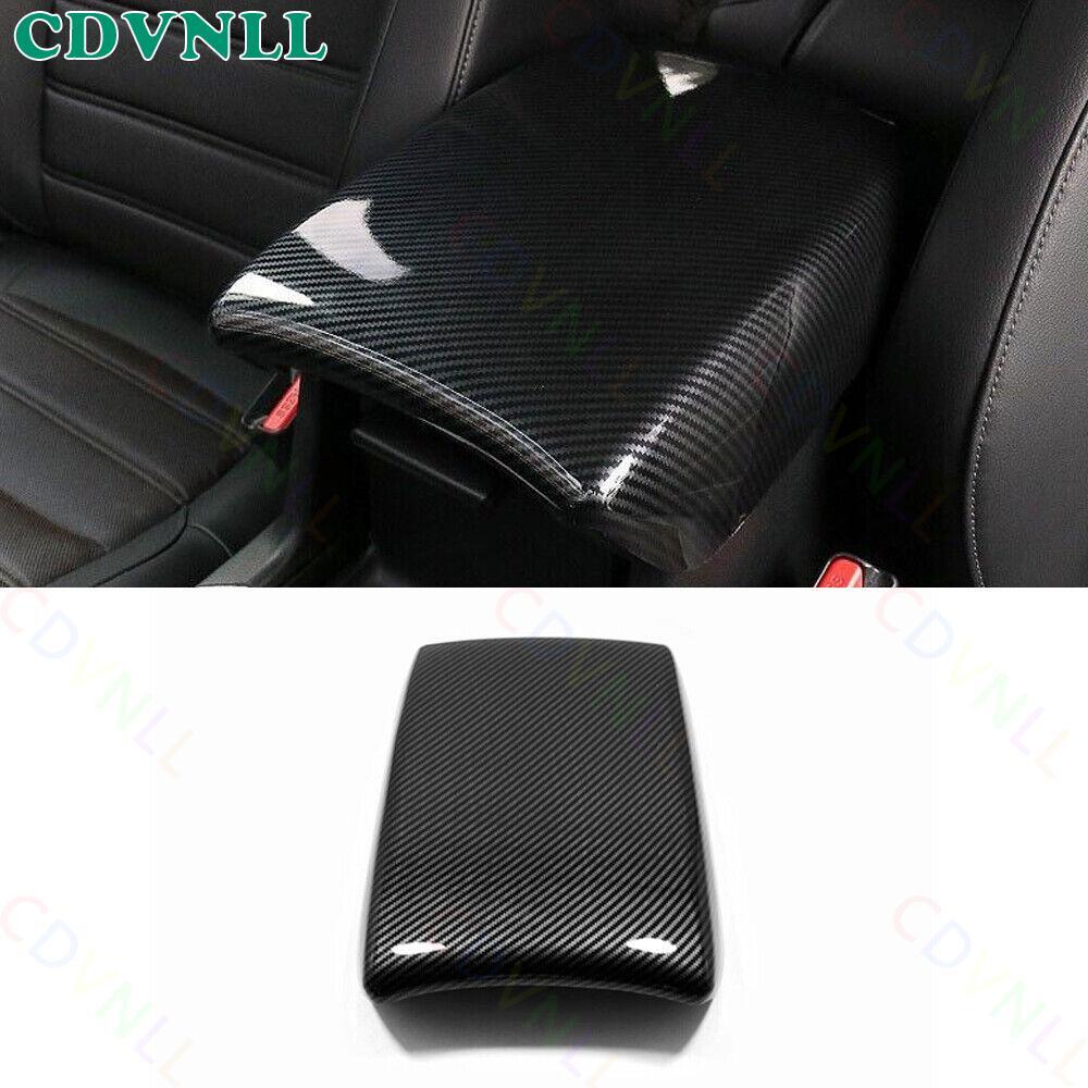 Central Console Armrest Box Panel Trim For Honda CRV 2017-2021 ABS Carbon Fiber