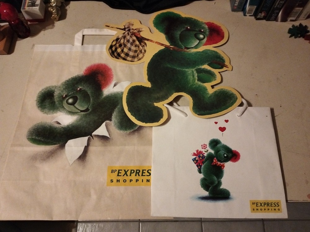 Rare Advertising BP Express Shopping - The Teddy Teddy Bear With The Red Ear