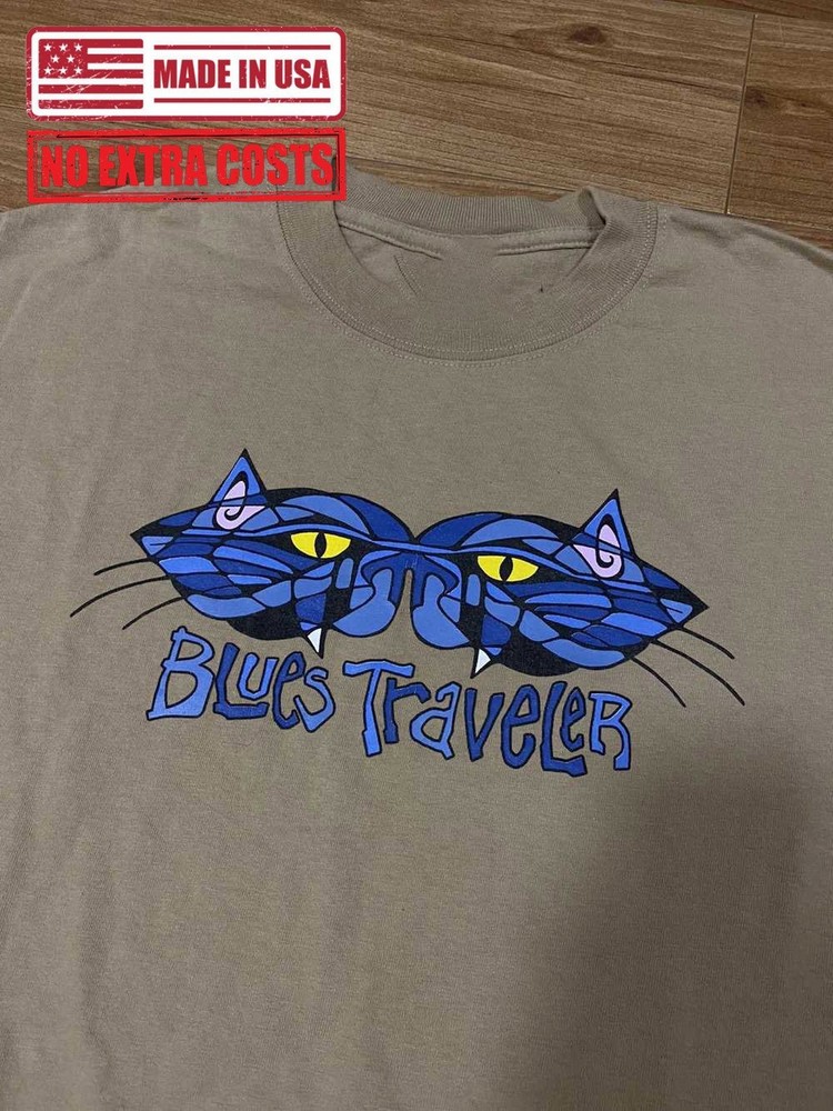 Vintage Adult Blues Traveler Band T Shirt Short Sleeve S-5XL MA270 FREE SHIPPING